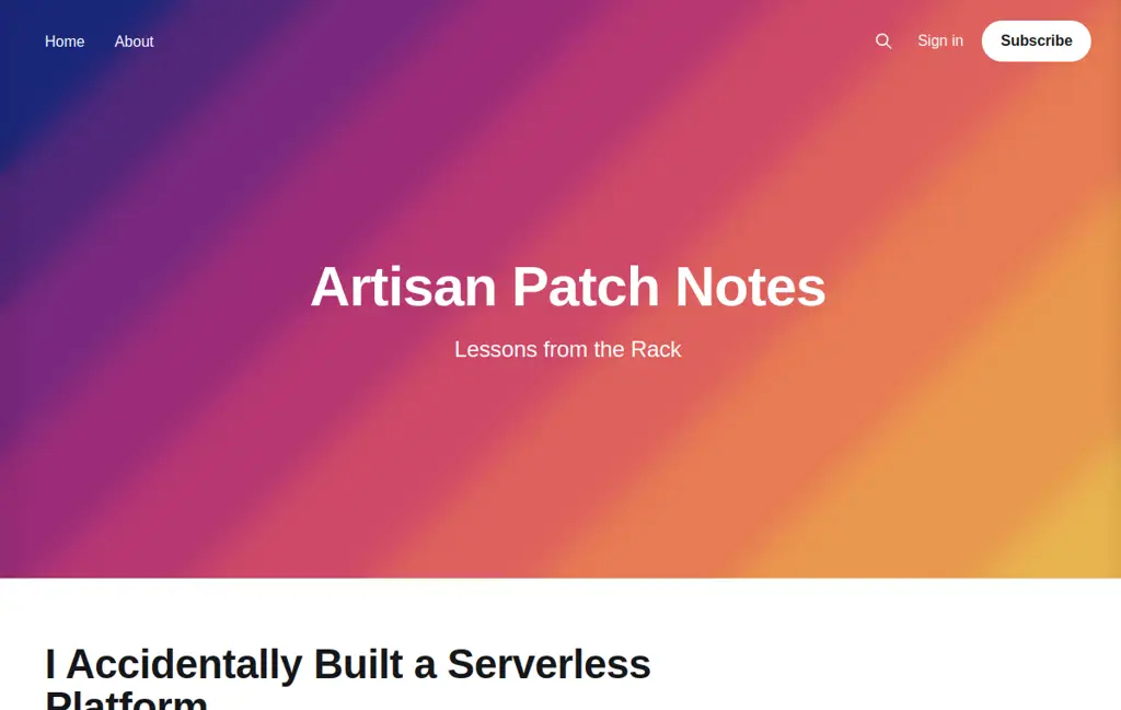 Preview of blog.artisanhosting.net